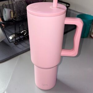 Simple Modern Pink Tumbler with Handle 40oz